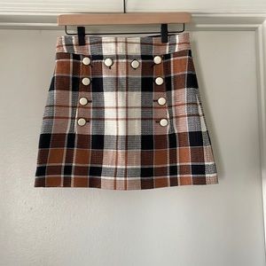 Veronica Beard Plaid Ording Skirt